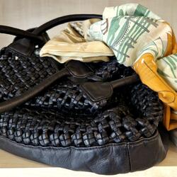 geflochtene Tasche schwarz