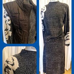Herbst-/Winter-Outfit-Collage in Schwarz